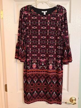 Knit print dress